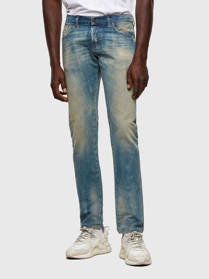 Jeans Slim Diesel D-Kras 009jy Homem - Luz Azuis VBCDE-3958